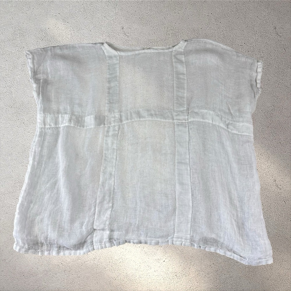 Linenbee Tunic Top Womens Gauze European Linen Oversized One Size Lagenlook Boho